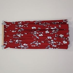 Aiden Pleated Floral Print Wide Leg Capri Pant